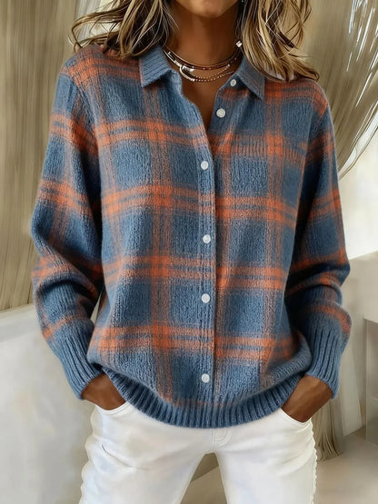 Camille | Cardigan a cuadros elegante y cómodo