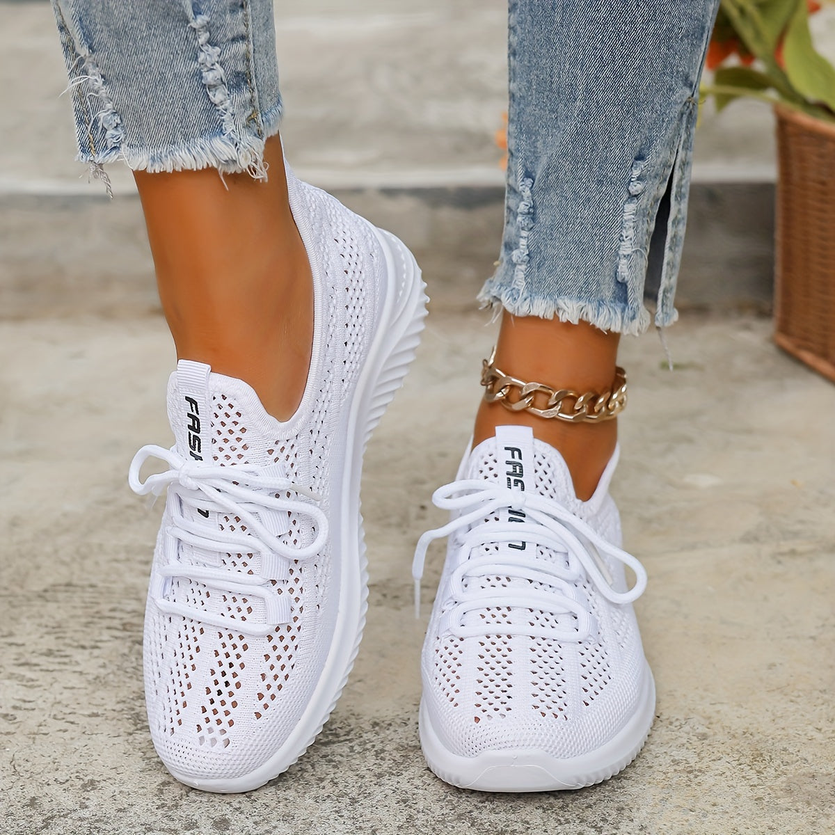 Zapatillas mujer transpirables con suela amortiguadora ligera