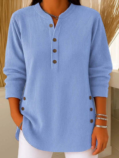 Neva | Túnica Henley con botones frontales