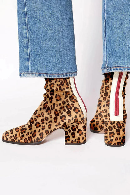 Botas mujer con tacón bajo y diseño elegante – estilo casual cómodo diario