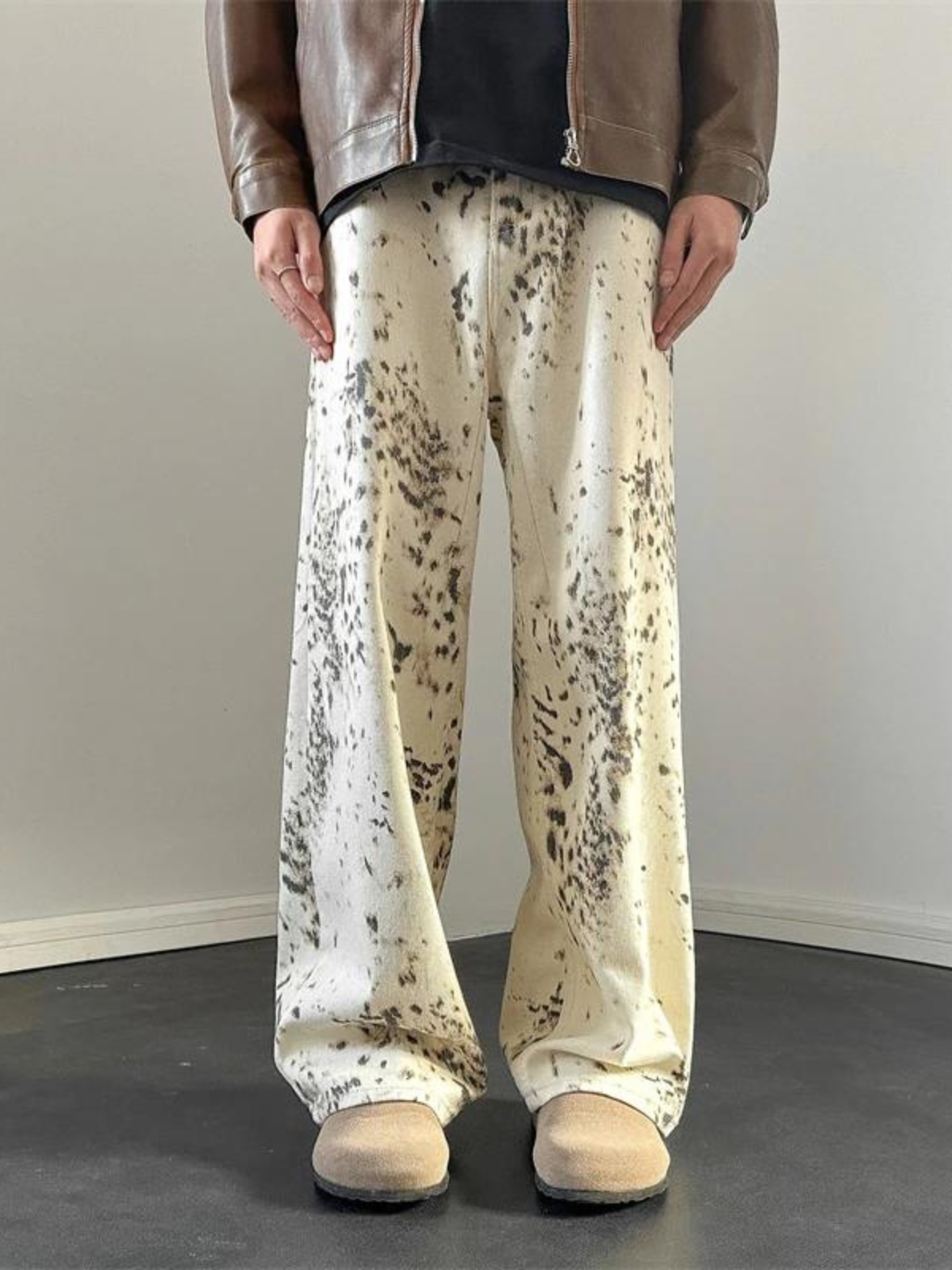 Jeans Vintage Estampado Leopardo
