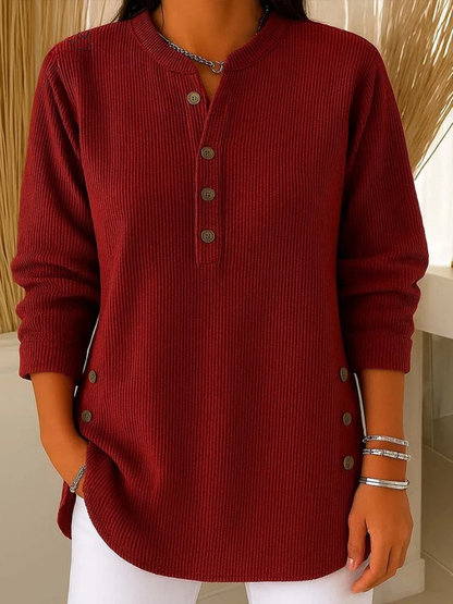 Neva | Túnica Henley con botones frontales