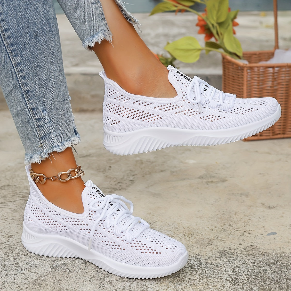 Zapatillas mujer transpirables con suela amortiguadora ligera