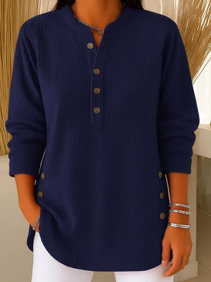 Neva | Túnica Henley con botones frontales
