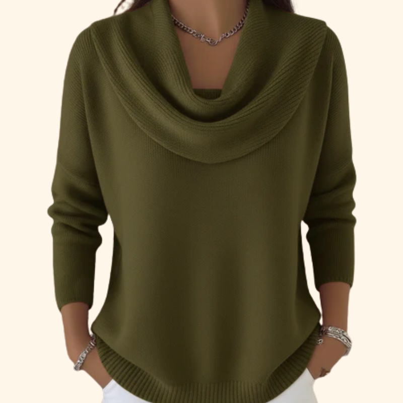 Juliette | Suéter de cuello tipo cowl elegante