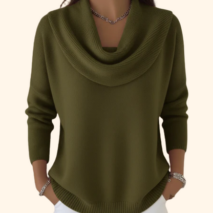 Juliette | Suéter de cuello tipo cowl elegante