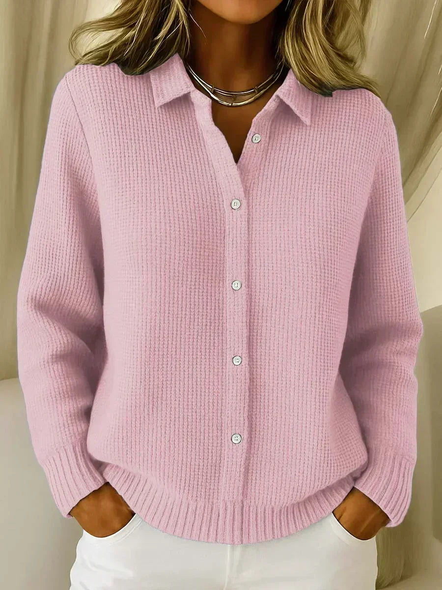 Camille | Cardigan de punto texturizado con botones - Elegancia y comodidad