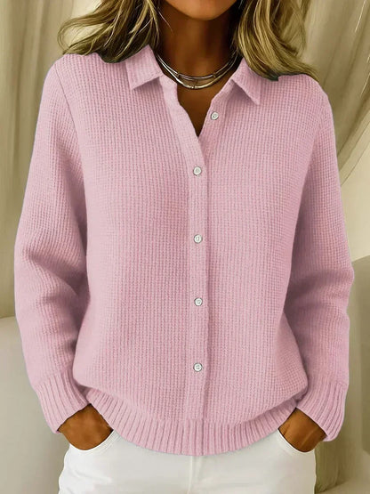 Camille | Cardigan de punto texturizado con botones - Elegancia y comodidad