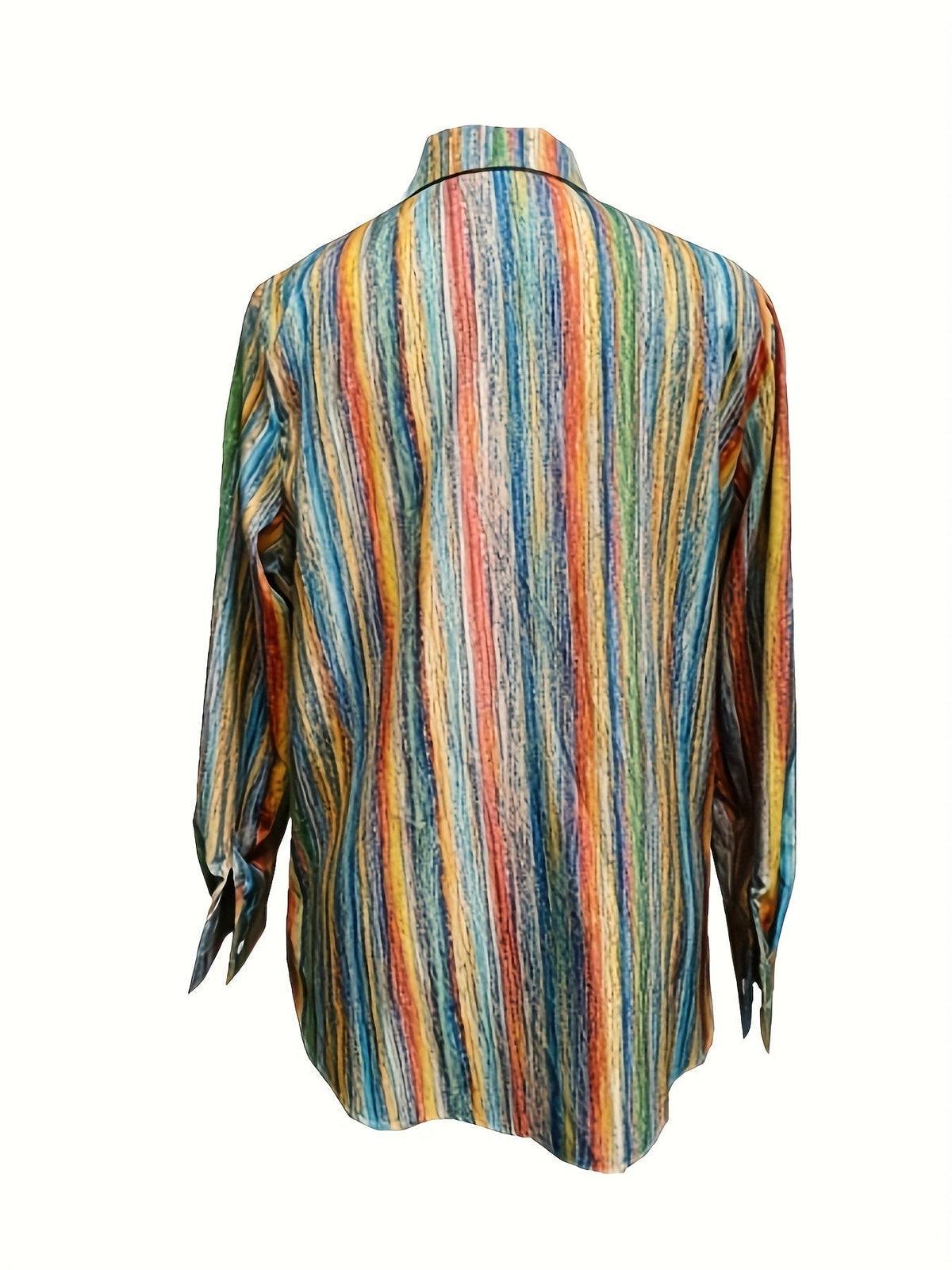 Camisa mujer rayas manga larga – blusa casual elegante ligera