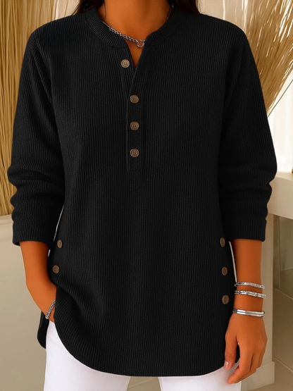 Neva | Túnica Henley con botones frontales
