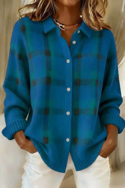 Camille | Cardigan a cuadros elegante y cómodo