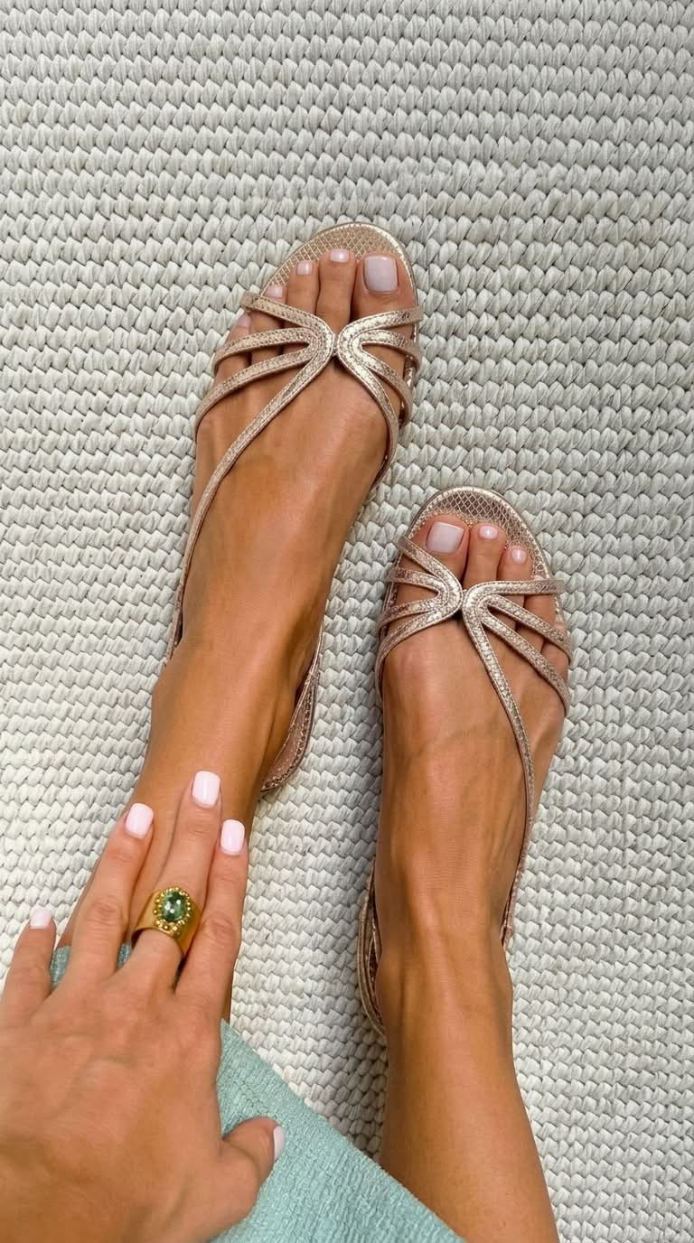 Ginevra | Sandalias doradas para una refinada elegancia veraniega