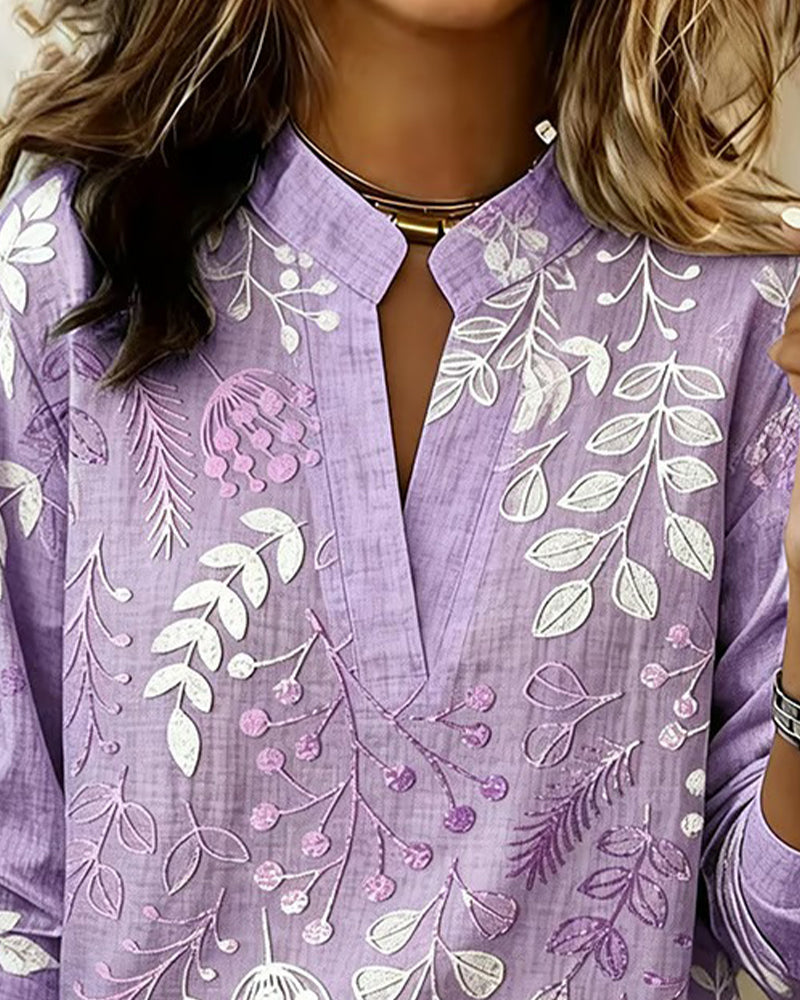 Blusa Floral de Algodón Mujer – Corte Regular Elegante para Verano