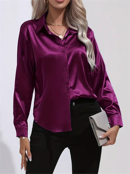Blusa de Satén Elegante para Mujer