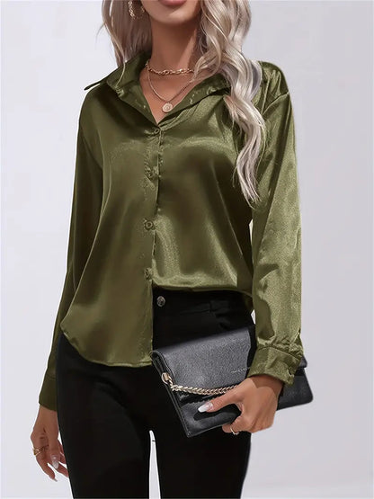 Blusa de Satén Elegante para Mujer