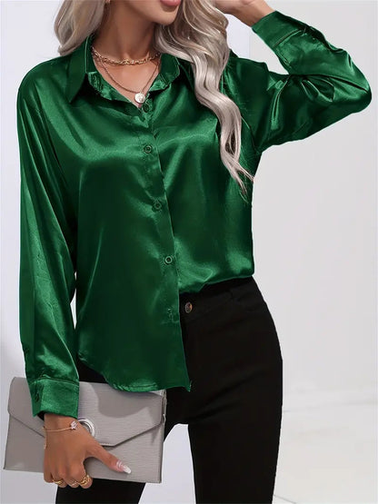 Blusa de Satén Elegante para Mujer