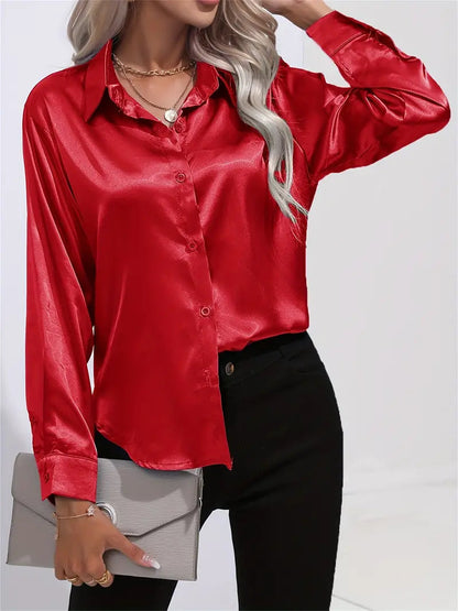Blusa de Satén Elegante para Mujer