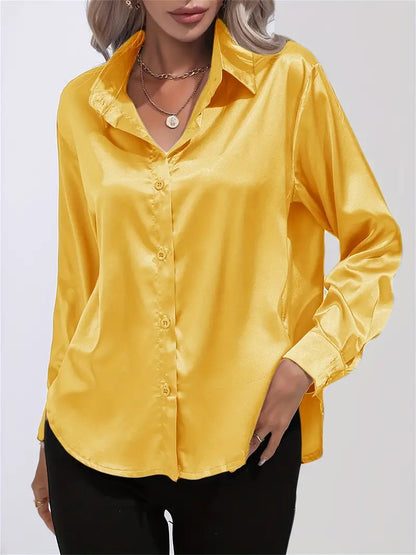 Blusa de Satén Elegante para Mujer