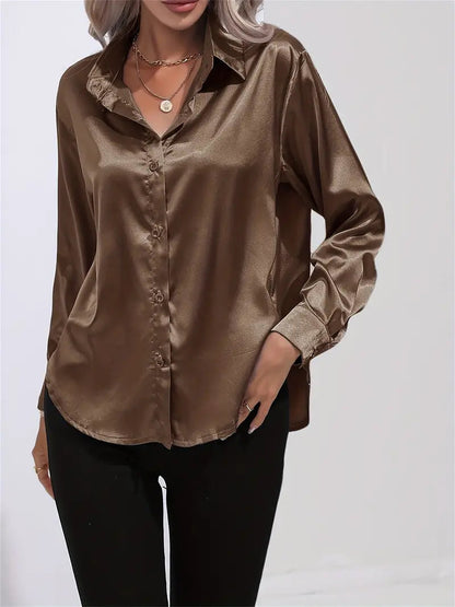 Blusa de Satén Elegante para Mujer