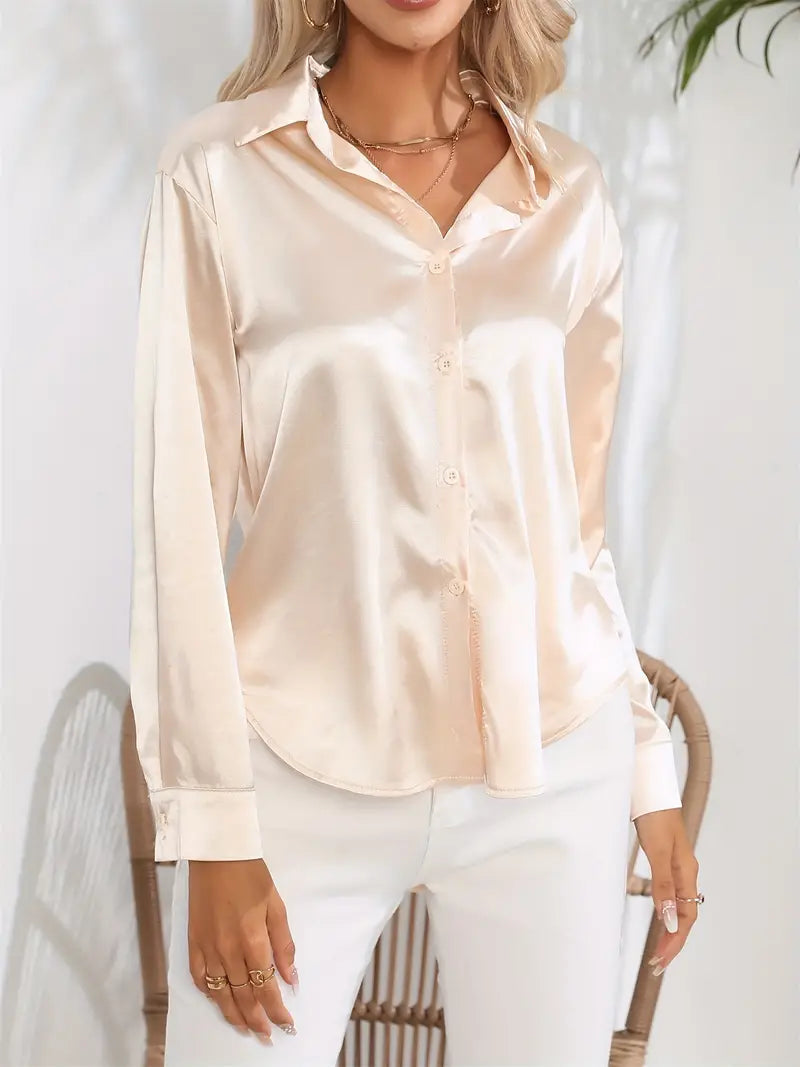 Blusa de Satén Elegante para Mujer