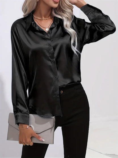 Blusa de Satén Elegante para Mujer