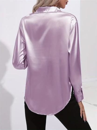 Blusa de Satén Elegante para Mujer