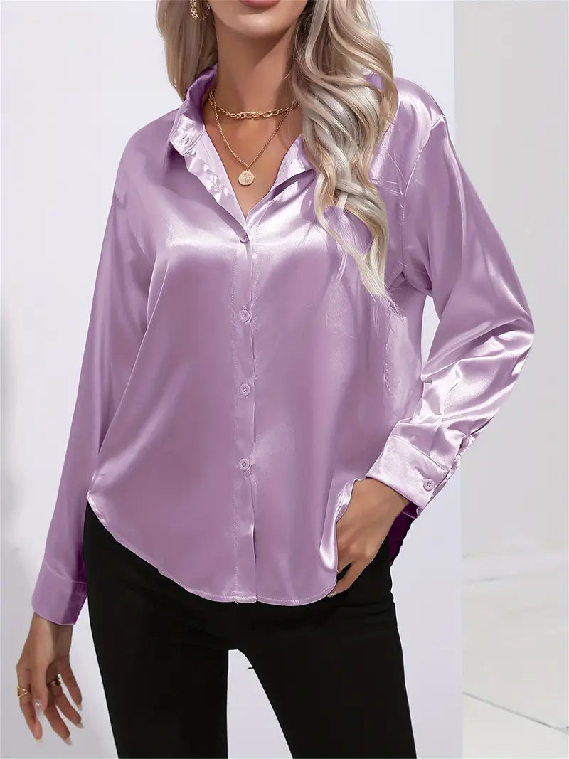 Blusa de Satén Elegante para Mujer