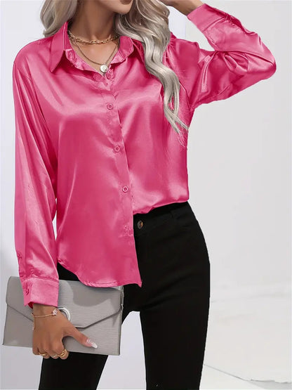 Blusa de Satén Elegante para Mujer