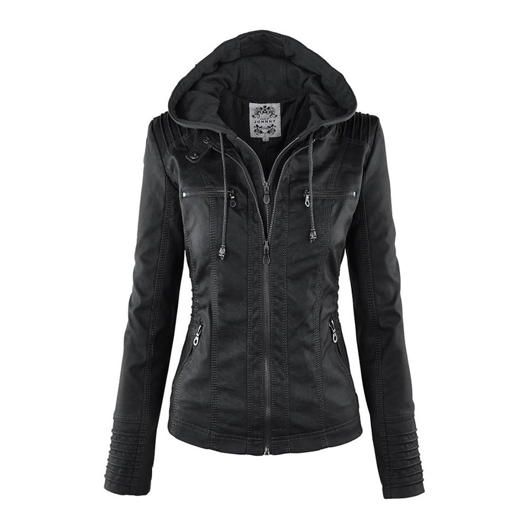 Chaqueta elegante mujer con capucha y cremallera – chaqueta moderna mujer