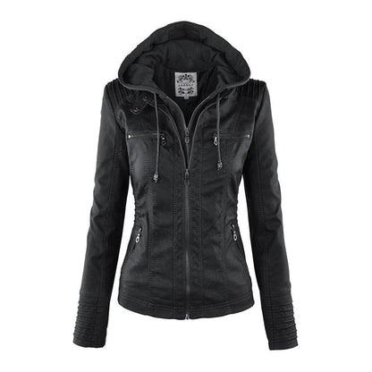 Chaqueta elegante mujer con capucha y cremallera – chaqueta moderna mujer