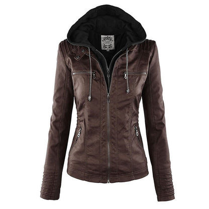 Chaqueta elegante mujer con capucha y cremallera – chaqueta moderna mujer