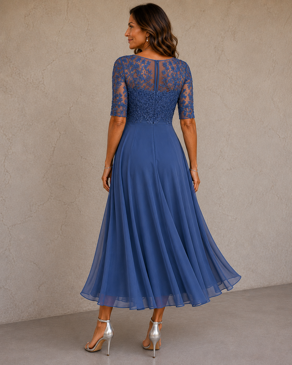 Abella™ | Vestido de Encaje y Chifón: Elegancia Romántica y Ligera