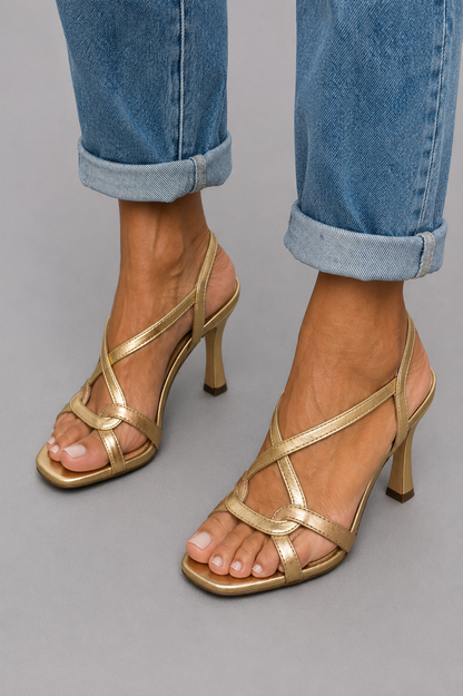 Elisabetta | Sandalias Doradas del Encanto Veraniego