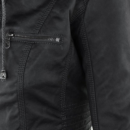 Chaqueta elegante mujer con capucha y cremallera – chaqueta moderna mujer