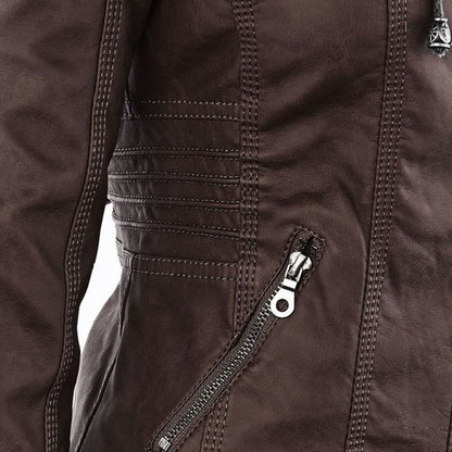 Chaqueta elegante mujer con capucha y cremallera – chaqueta moderna mujer