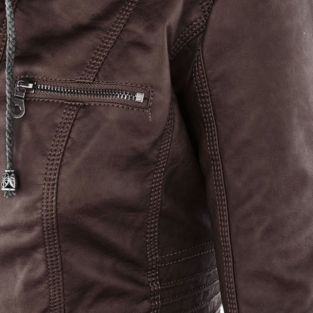 Chaqueta elegante mujer con capucha y cremallera – chaqueta moderna mujer
