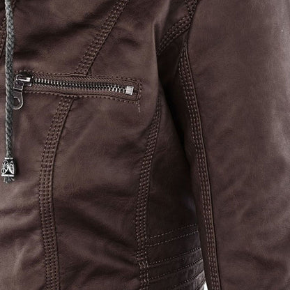 Chaqueta elegante mujer con capucha y cremallera – chaqueta moderna mujer