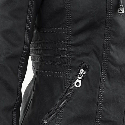 Chaqueta elegante mujer con capucha y cremallera – chaqueta moderna mujer