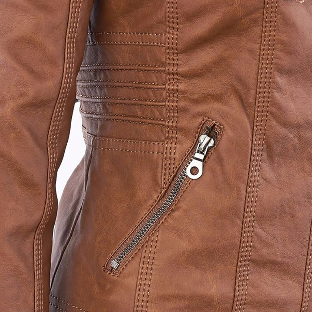 Chaqueta elegante mujer con capucha y cremallera – chaqueta moderna mujer