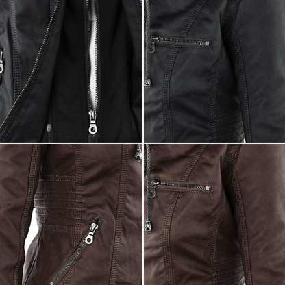 Chaqueta elegante mujer con capucha y cremallera – chaqueta moderna mujer