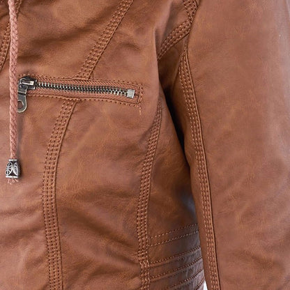 Chaqueta elegante mujer con capucha y cremallera – chaqueta moderna mujer