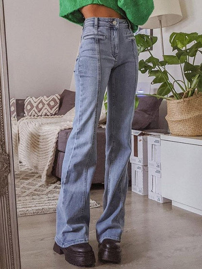 Jeans Flare con Parche de Estrella