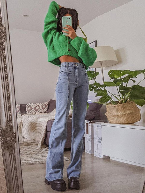 Jeans Flare con Parche de Estrella