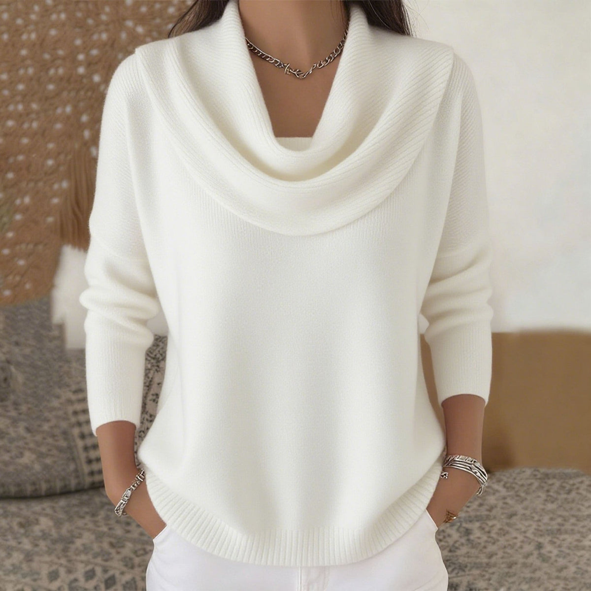 Juliette | Suéter de cuello tipo cowl elegante