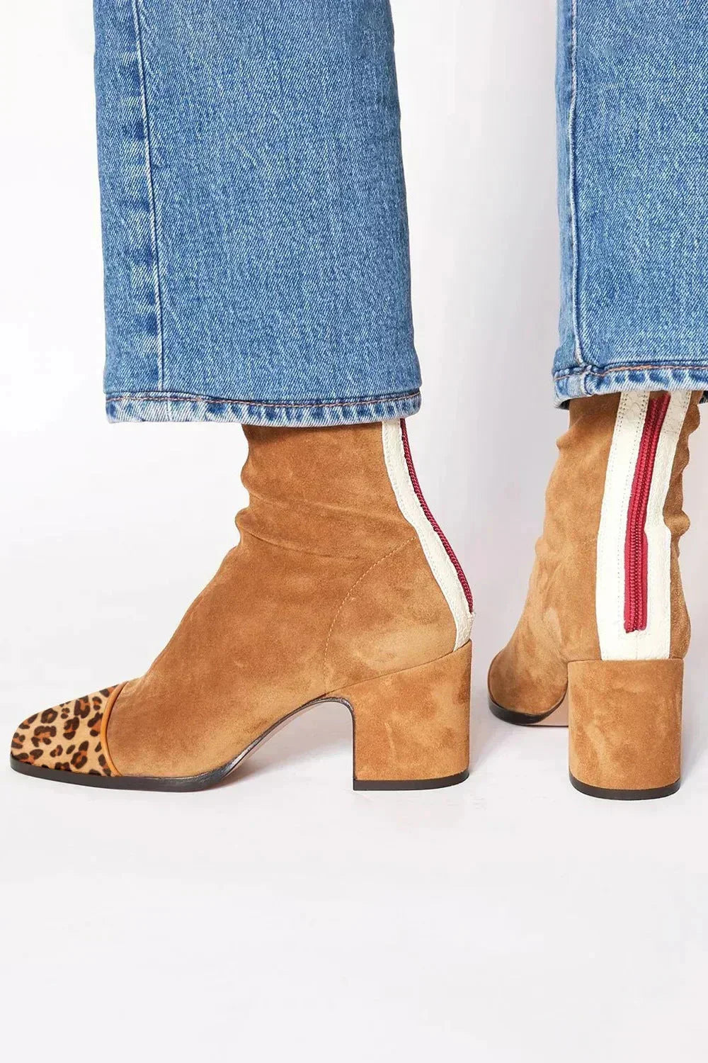 Botas mujer con tacón bajo y diseño elegante – estilo casual cómodo diario