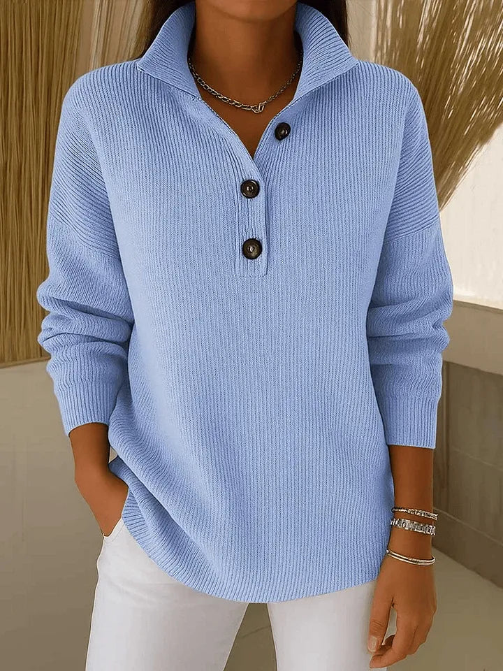 Firenze | Suéter polo con escote en V, elegante y versátil