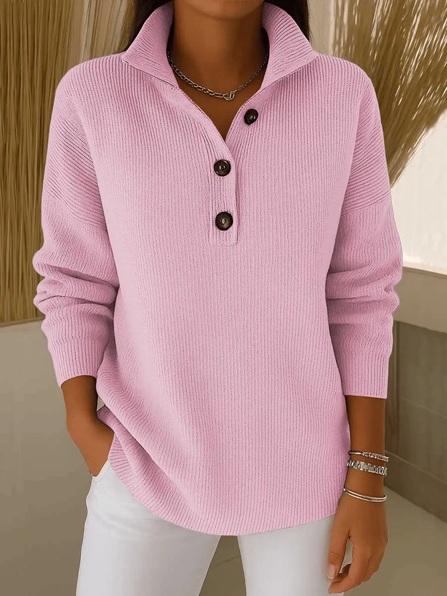 Firenze | Suéter polo con escote en V, elegante y versátil