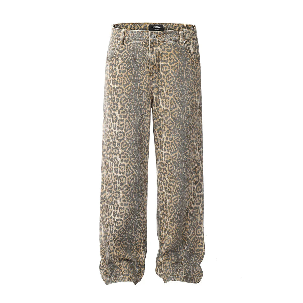 Jeans Vintage Estampado Leopardo