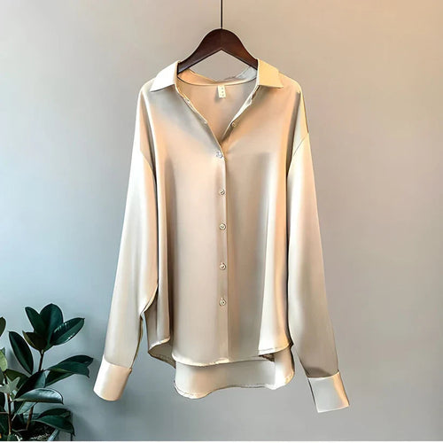 Camisa Blusa de Seda para Mujer