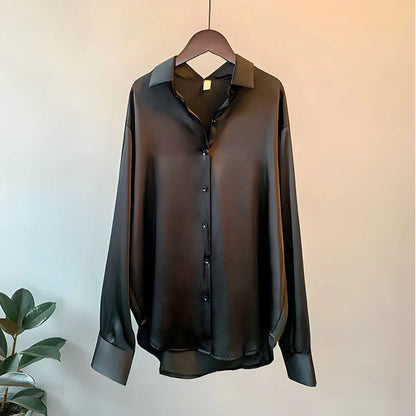 Camisa Blusa de Seda para Mujer